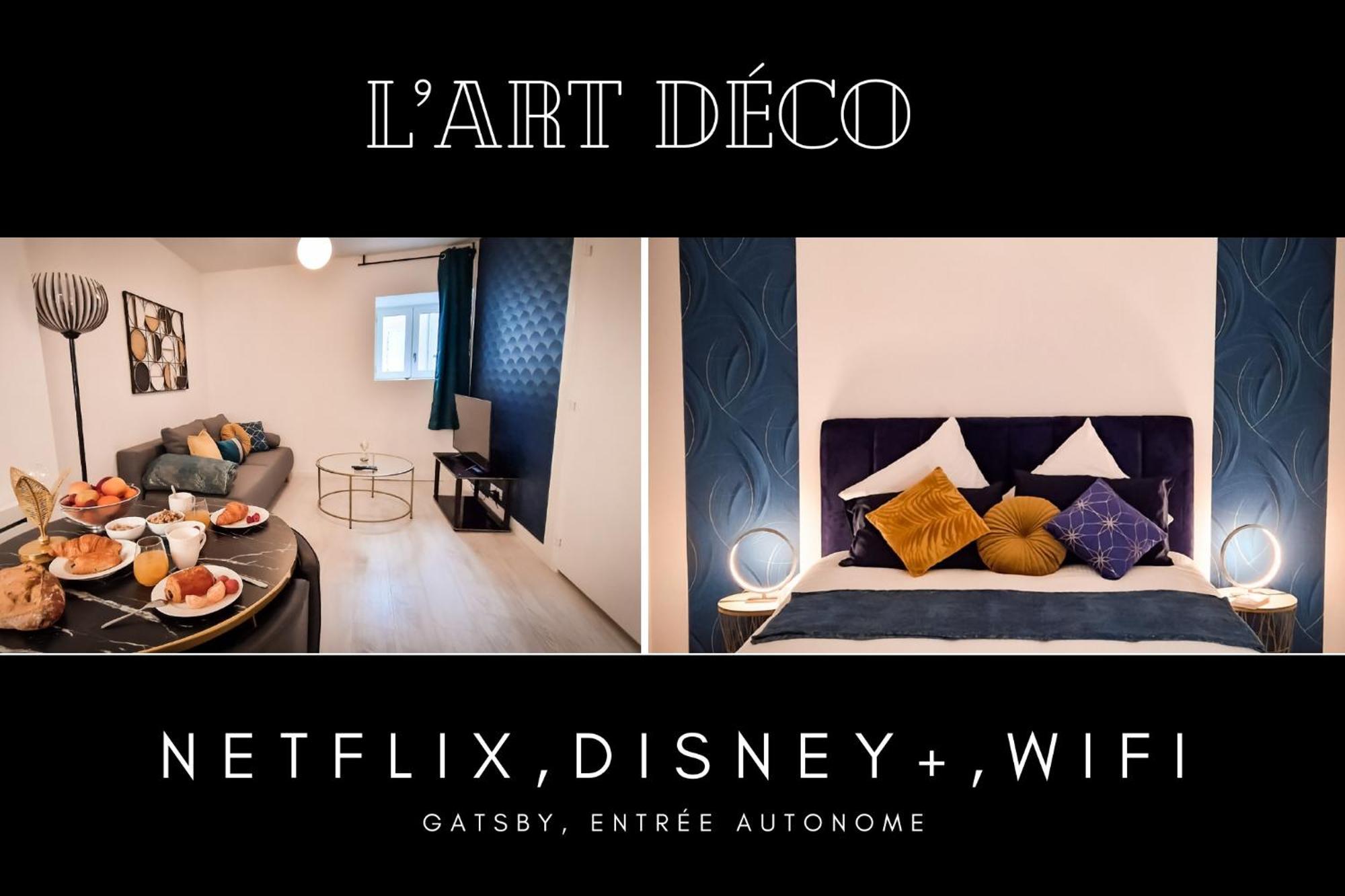 L'Art Deco 3 Etoiles Wifi, Netflix, Disney, Coeur De Bastide Вильфранш-де-Руэрг Экстерьер фото